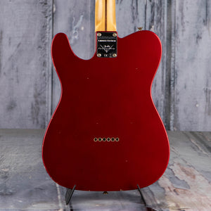 Fender Custom Shop Limited '50s Telecaster Journeyman Relic Electric Guitar, Aged Candy Apple Red, back closeup