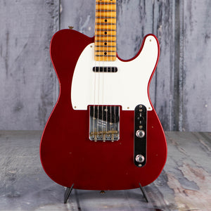 Fender Custom Shop Limited '50s Telecaster Journeyman Relic Electric Guitar, Aged Candy Apple Red, front closeup