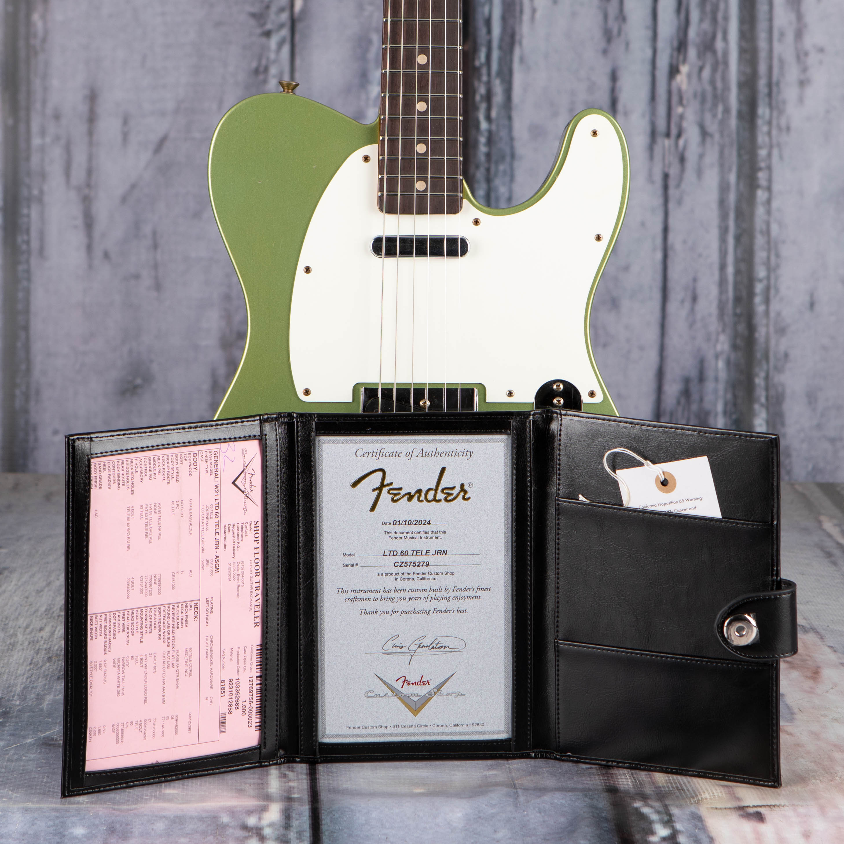 Fender Custom Shop Limited Edition 1960 Telecaster Journeyman Relic, Aged  Sage Green Metallic