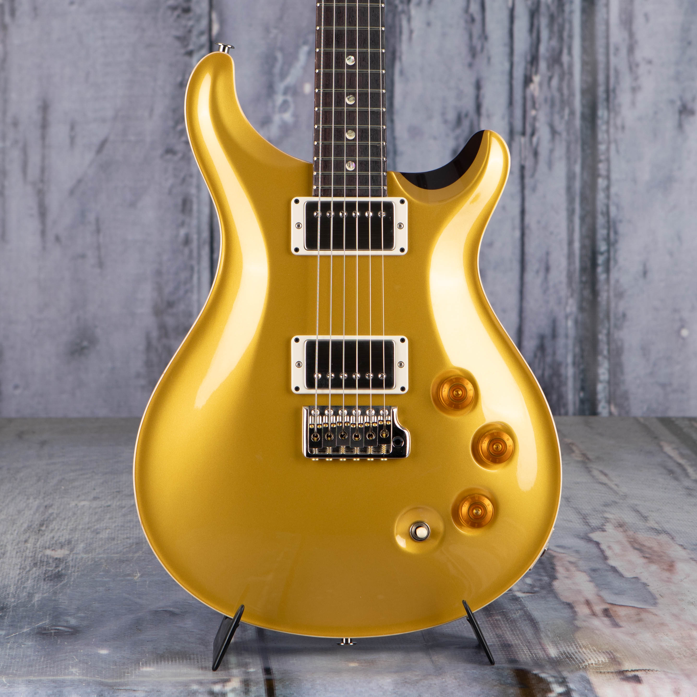 Paul Reed Smith DGT Electric Guitar, Gold Top, front closeup