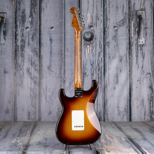 Fender Custom Shop Limited Roasted '50s Stratocaster Limited Closet Classic Electric Guitar, Wide Faded Aged Chocolate 2-Tone Sunburst, back