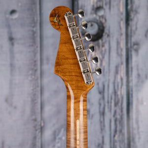 Fender Custom Shop Limited Roasted '50s Stratocaster Limited Closet Classic Electric Guitar, Wide Faded Aged Chocolate 2-Tone Sunburst, back headstock