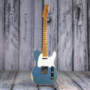 Fender Custom Shop Limited Tomatillo Tele Custom Relic Electric Guitar, Super Faded Aged Lake Placid Blue, front