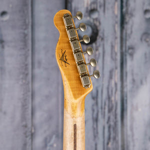 Fender Custom Shop Limited Tomatillo Tele Custom Relic Electric Guitar, Super Faded Aged Lake Placid Blue, back headstock