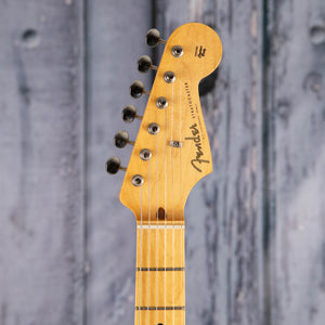 Used Fender Vintage Hot Rod '57 Stratocaster Electric Guitar, 2007, Candy Apple Red, front headstock