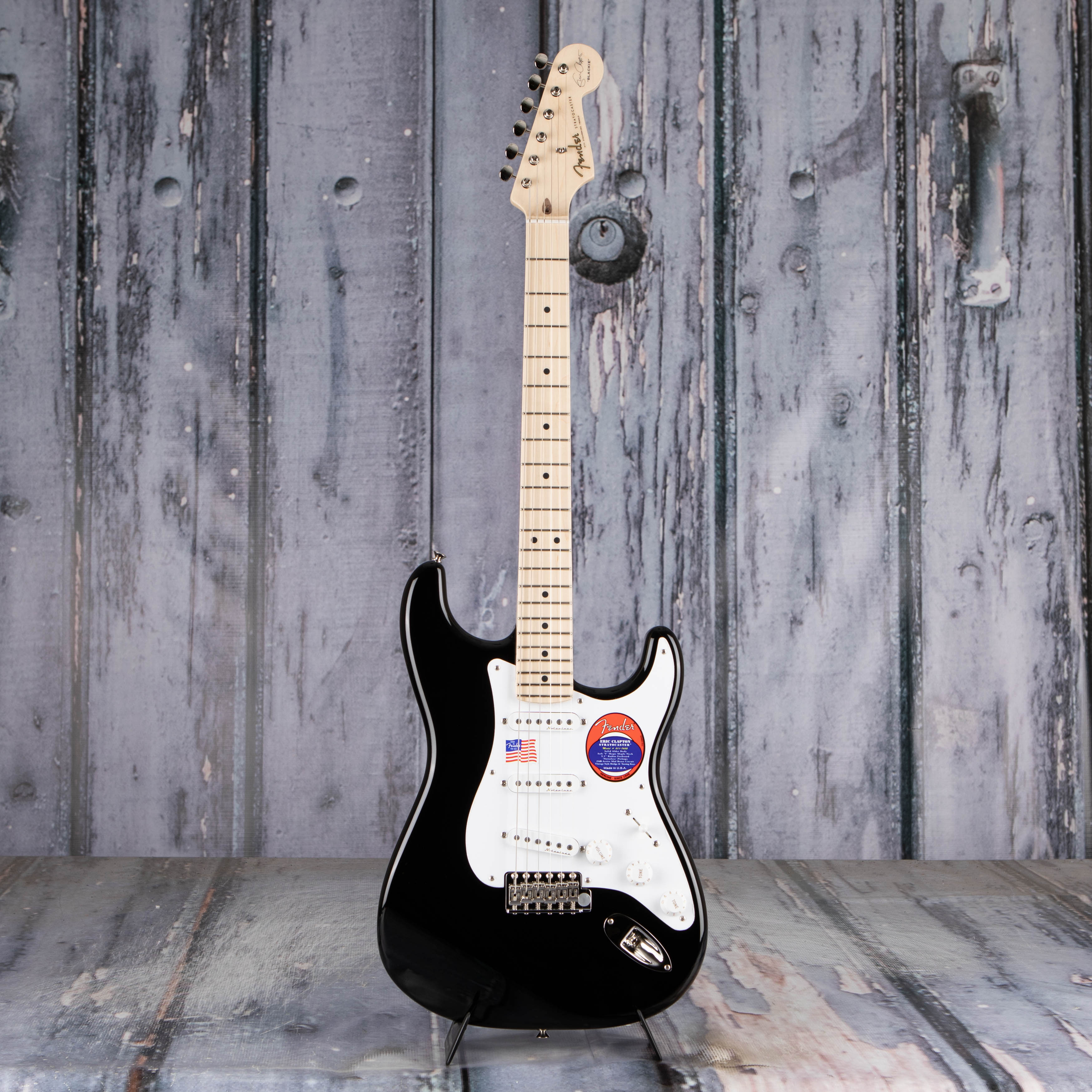 Fender Eric Clapton Stratocaster Electric Guitar, Black, front