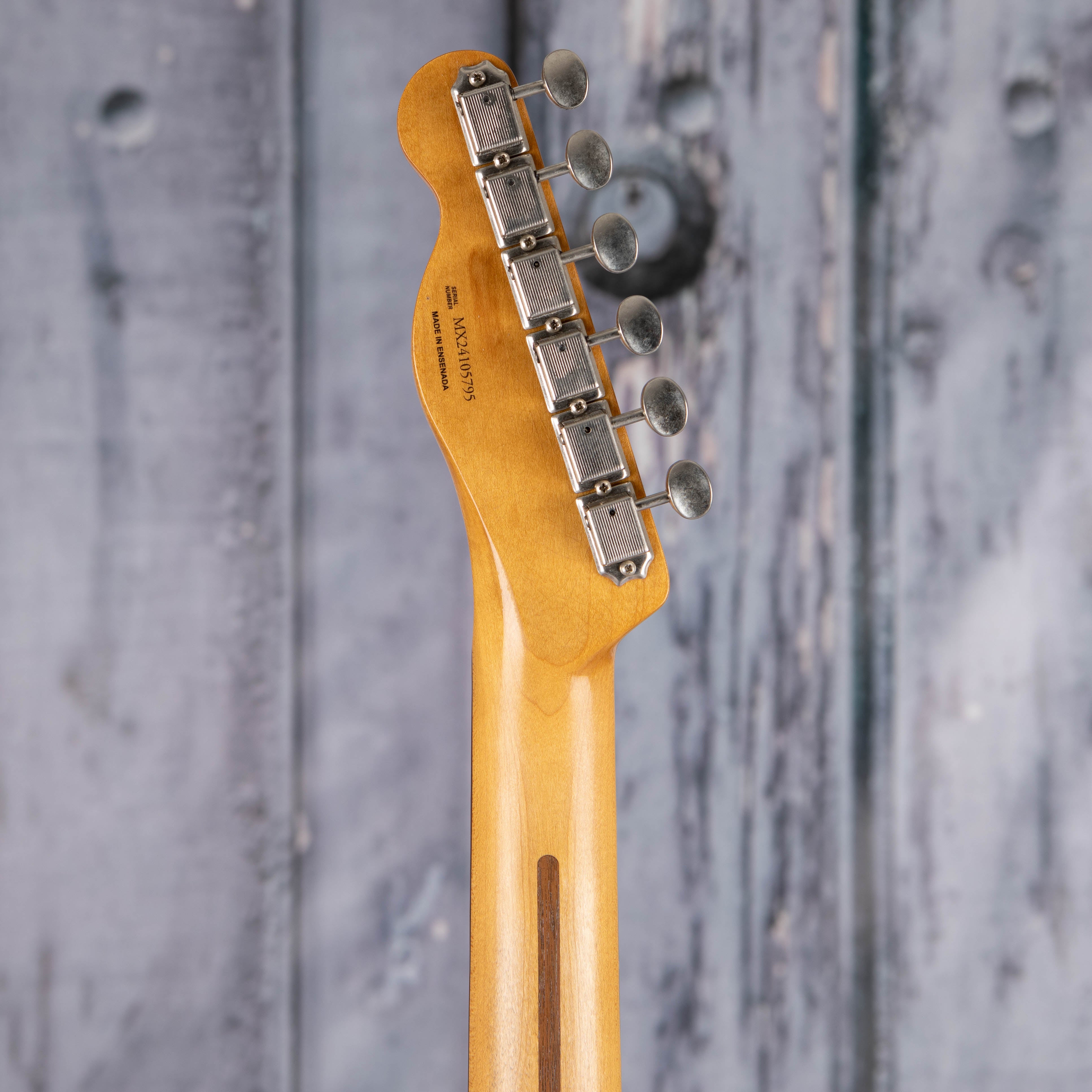 Fender Jason Isbell Custom Telecaster Electric Guitar, 3-Color Chocolate Burst, back headstock