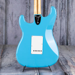 Fender Made In Japan Limited International Color Stratocaster Electric Guitar, Maui Blue, back closeup