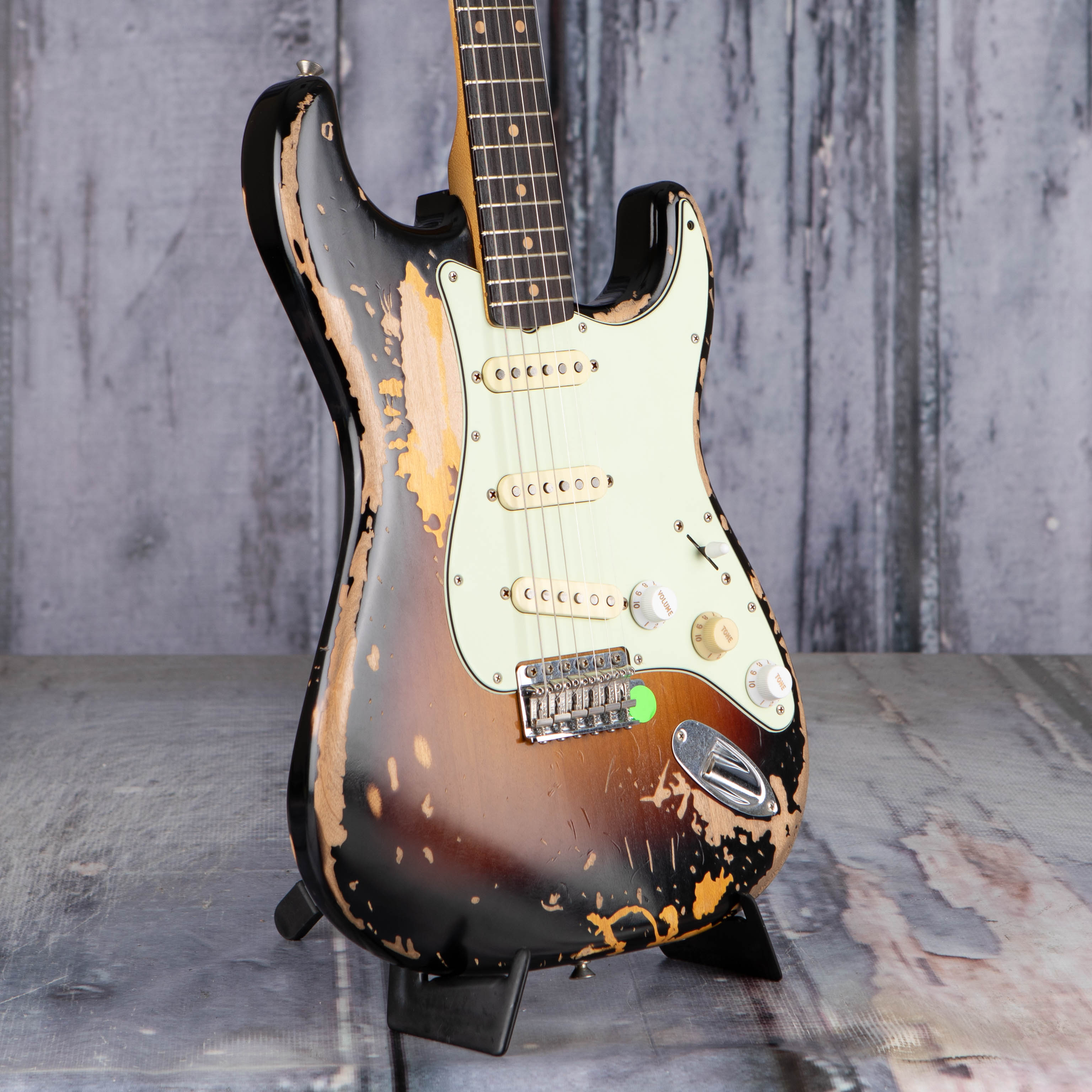 Fender Mike McCready Stratocaster Electric Guitar, 3-Color Sunburst, angle