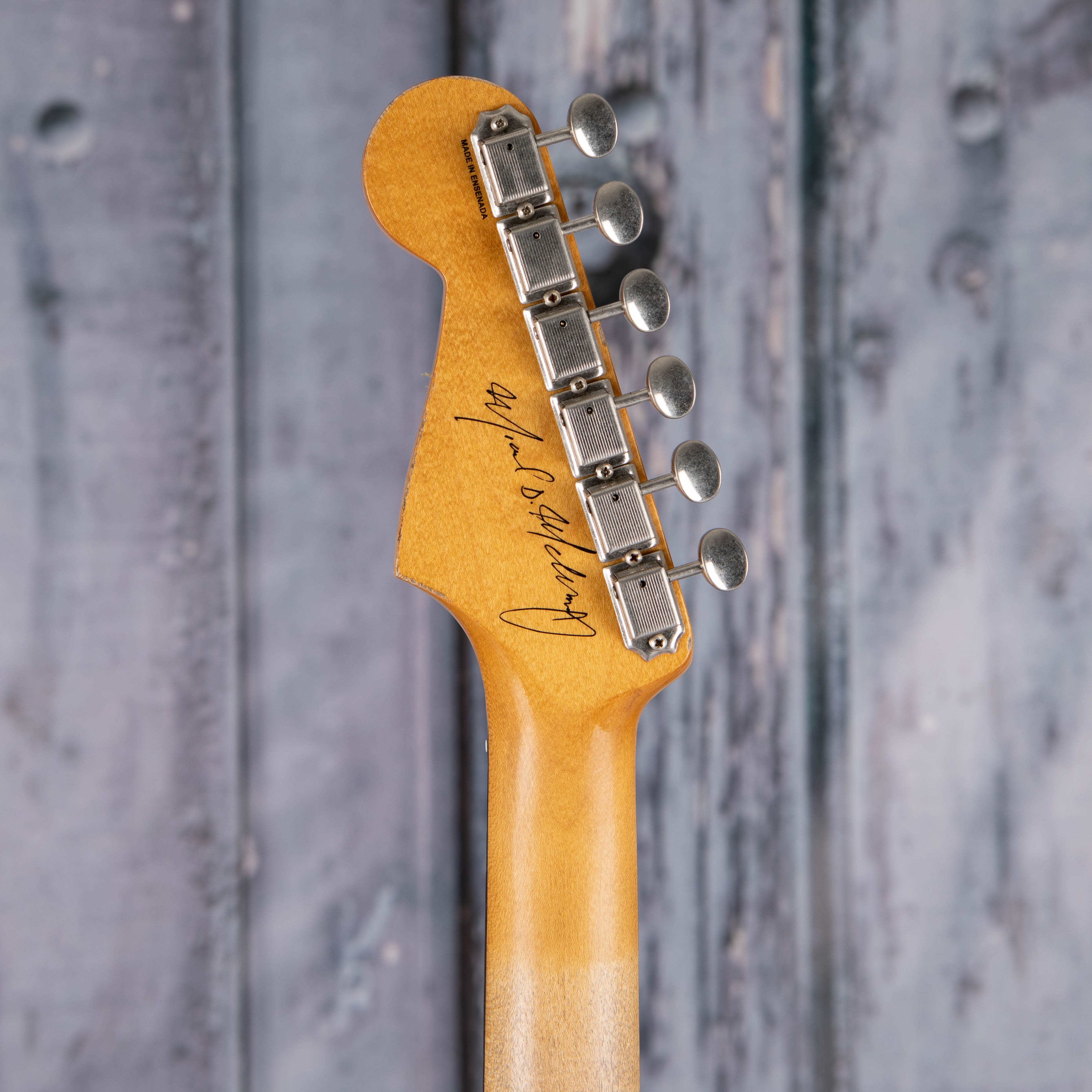 Fender Mike McCready Stratocaster Electric Guitar, 3-Color Sunburst, back headstock