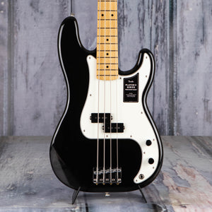 Fender Player II Precision Bass Guitar, Black, front closeup