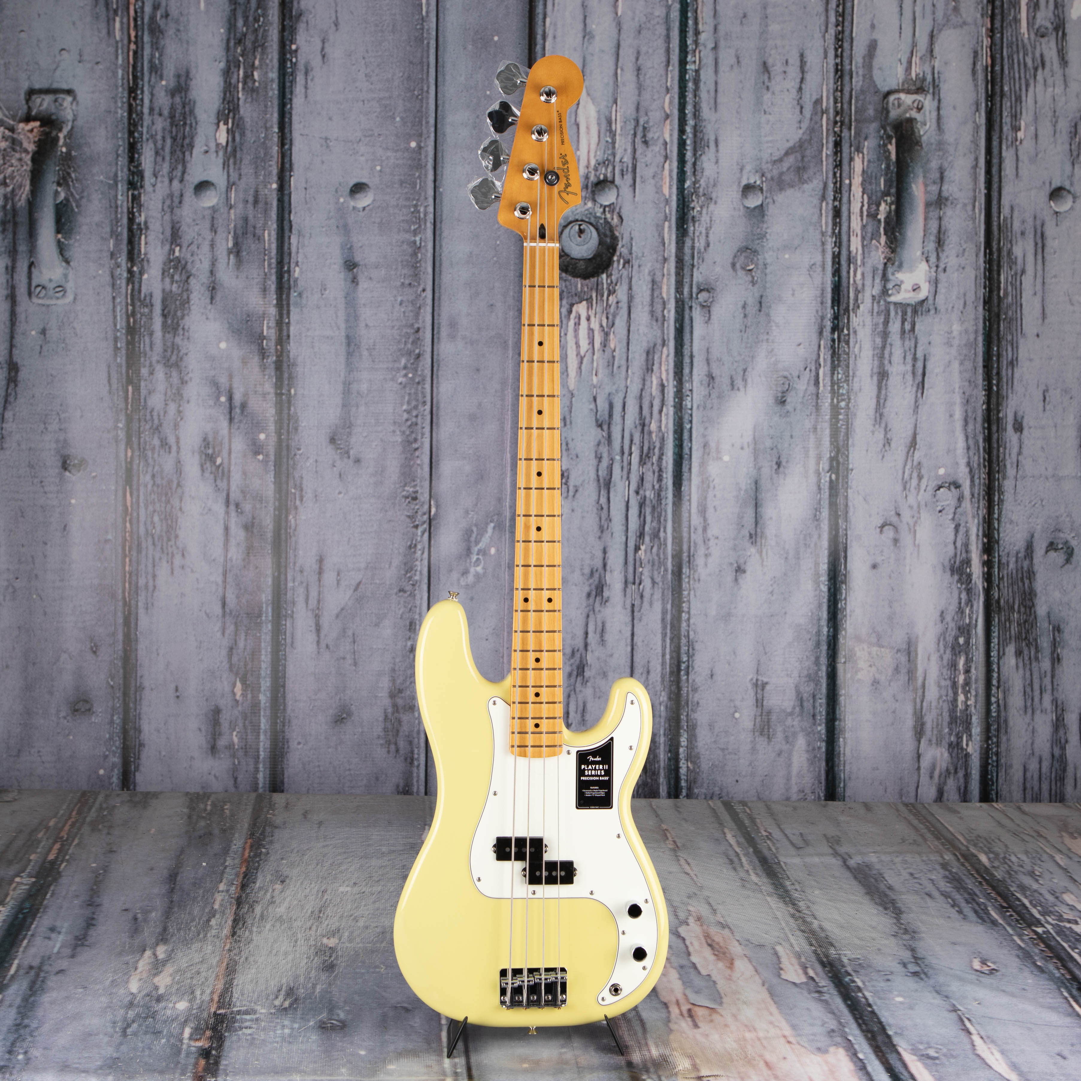 Fender Player II Precision Bass Guitar, Hialeah Yellow, front