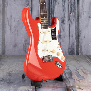 Fender Player II Stratocaster Electric Guitar, Coral Red, angle