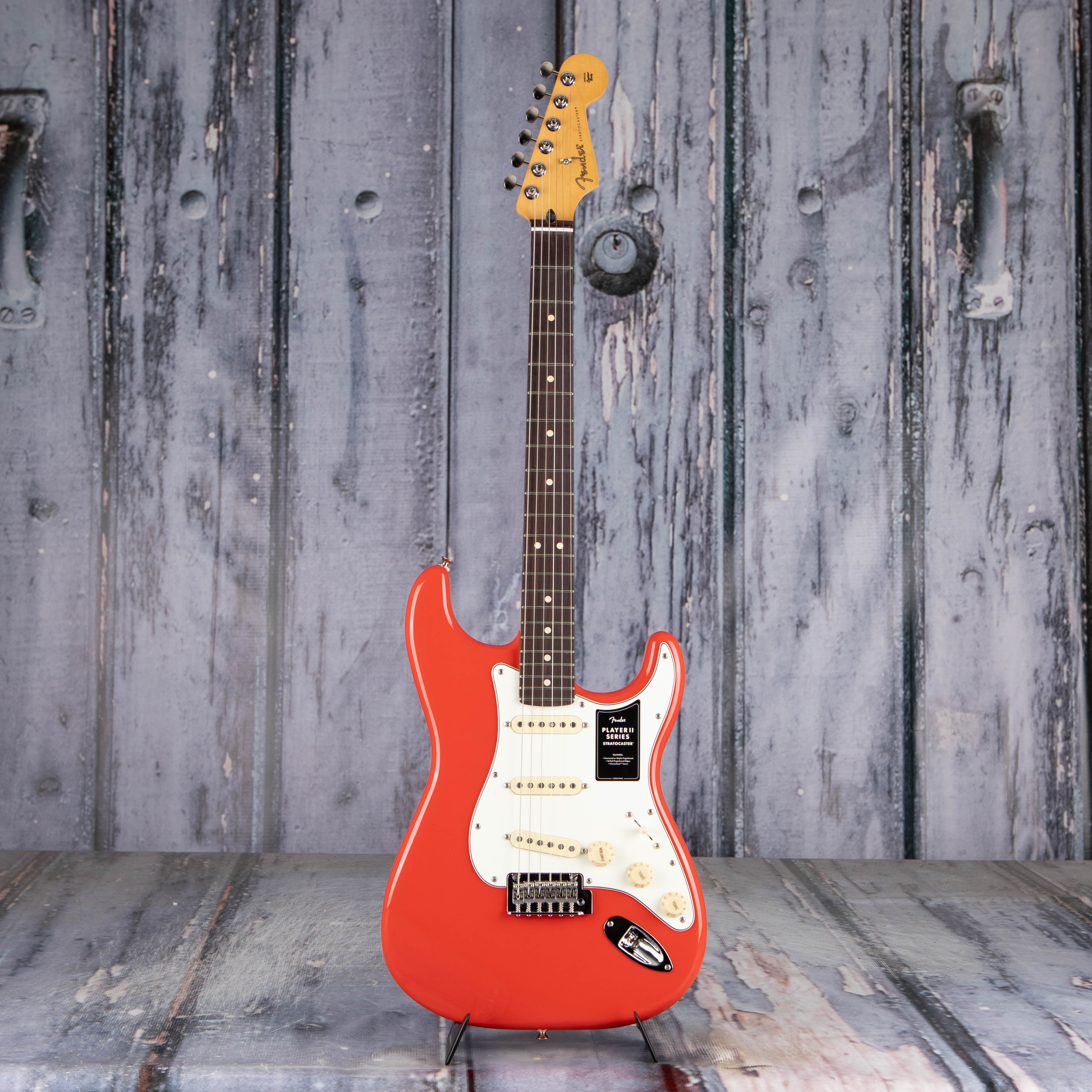 Fender Player II Stratocaster Electric Guitar, Coral Red, front