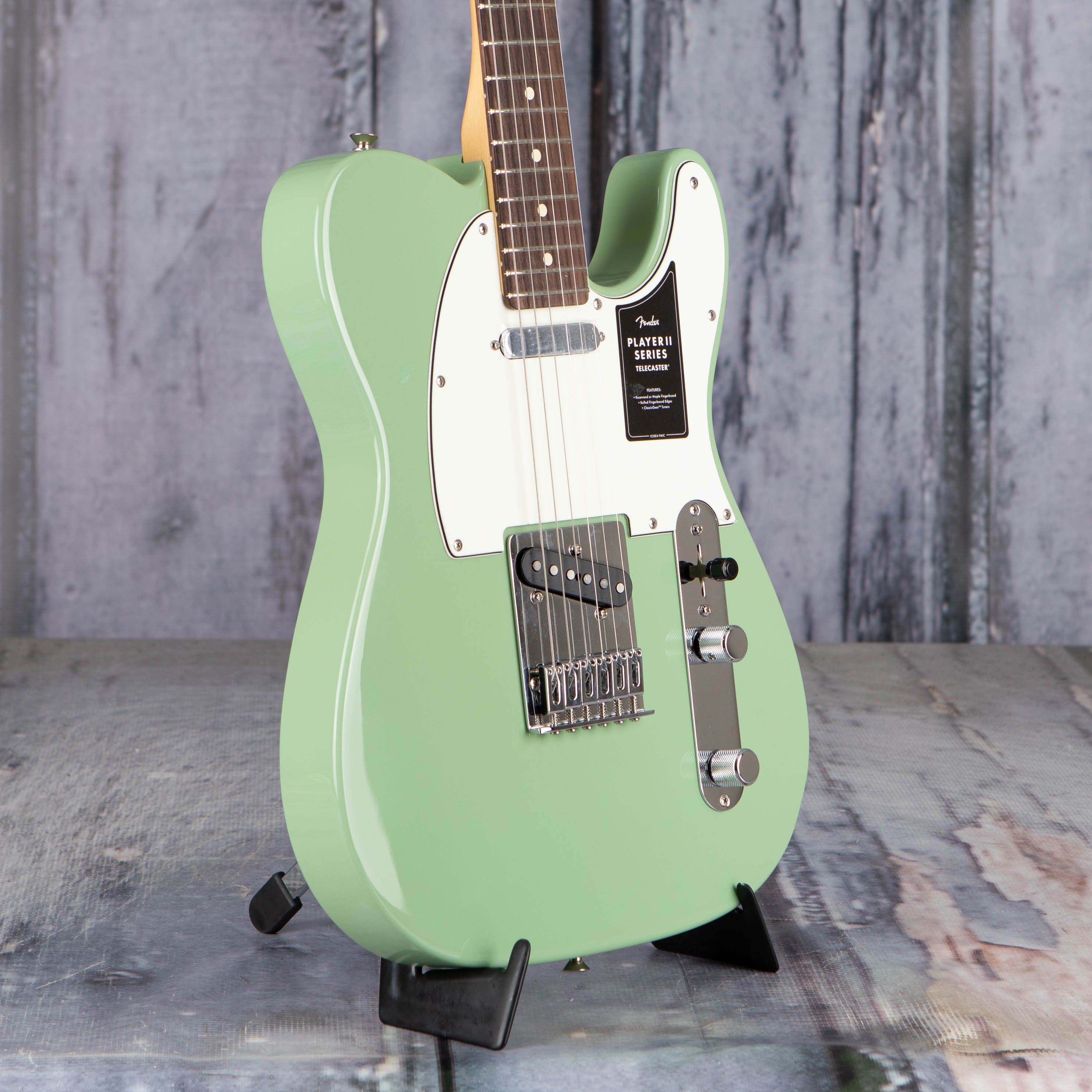 Fender Player II Telecaster Electric Guitar, Birch Green, angle