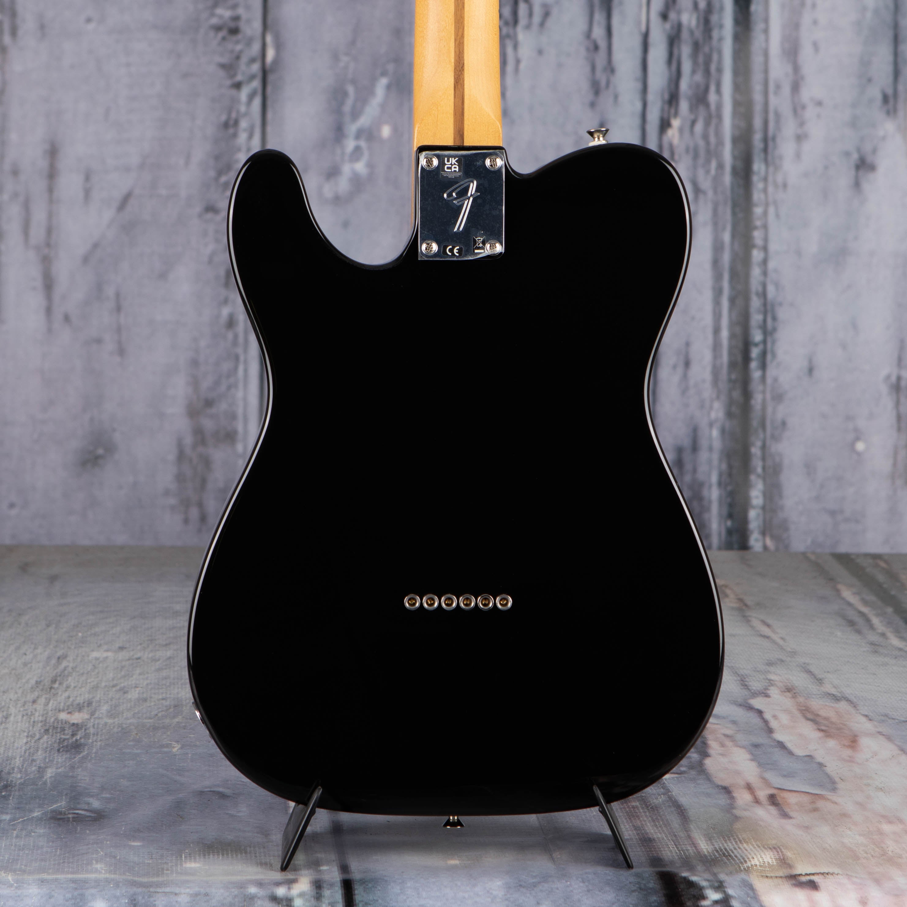 Fender Player II Telecaster Electric Guitar, Black, back closeup