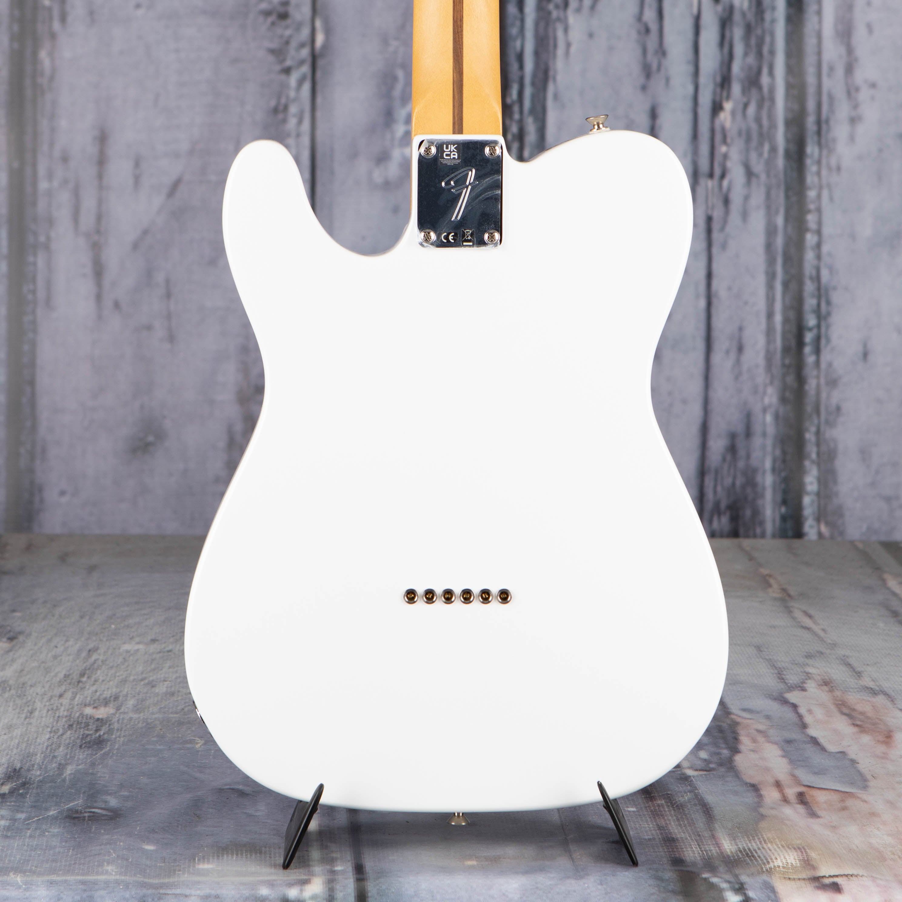 Fender Player II Telecaster Electric Guitar, Polar White, back closeup