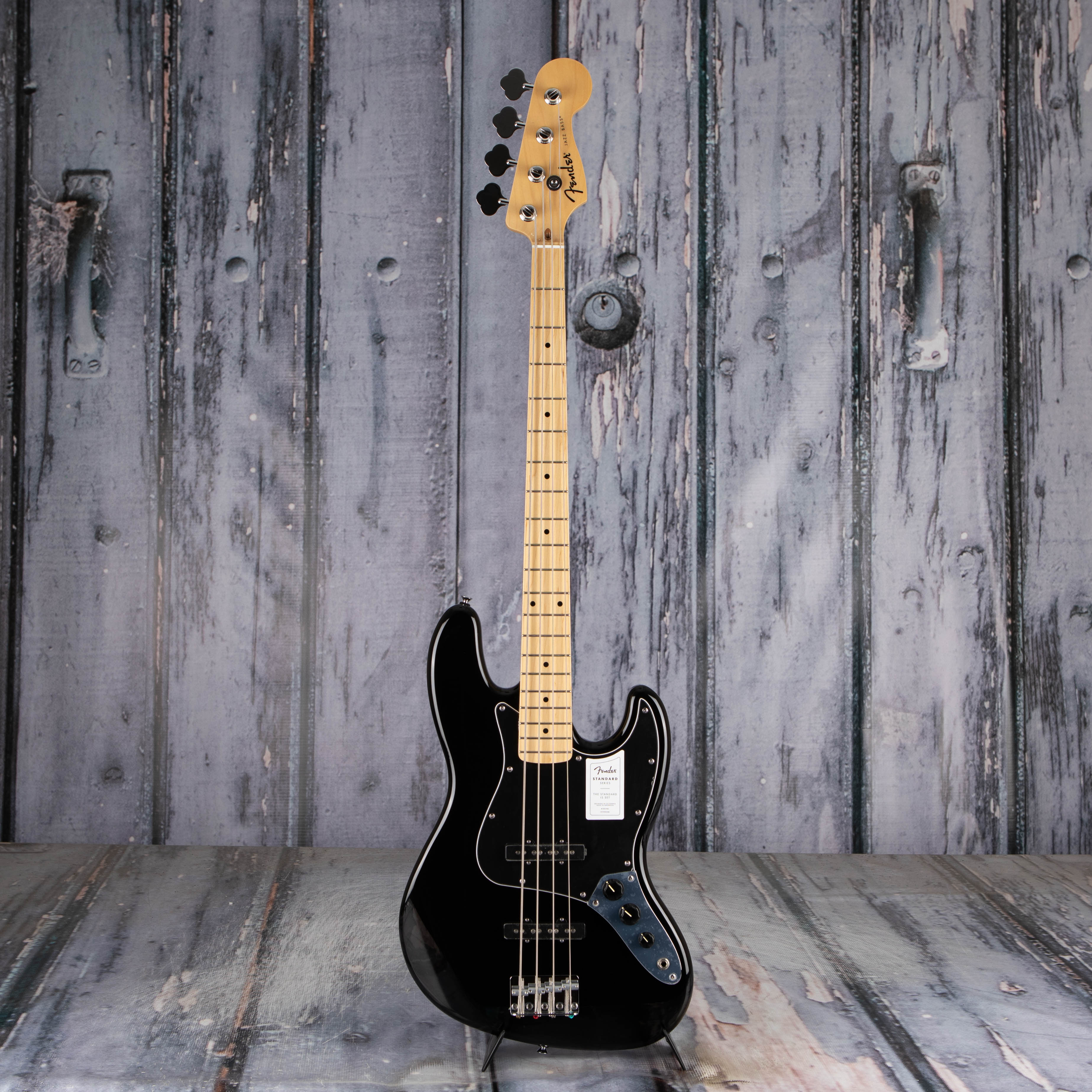 Fender Standard Jazz Bass Guitar, Black, front