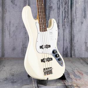 Fender Standard Jazz Bass Guitar, Olympic White, angle