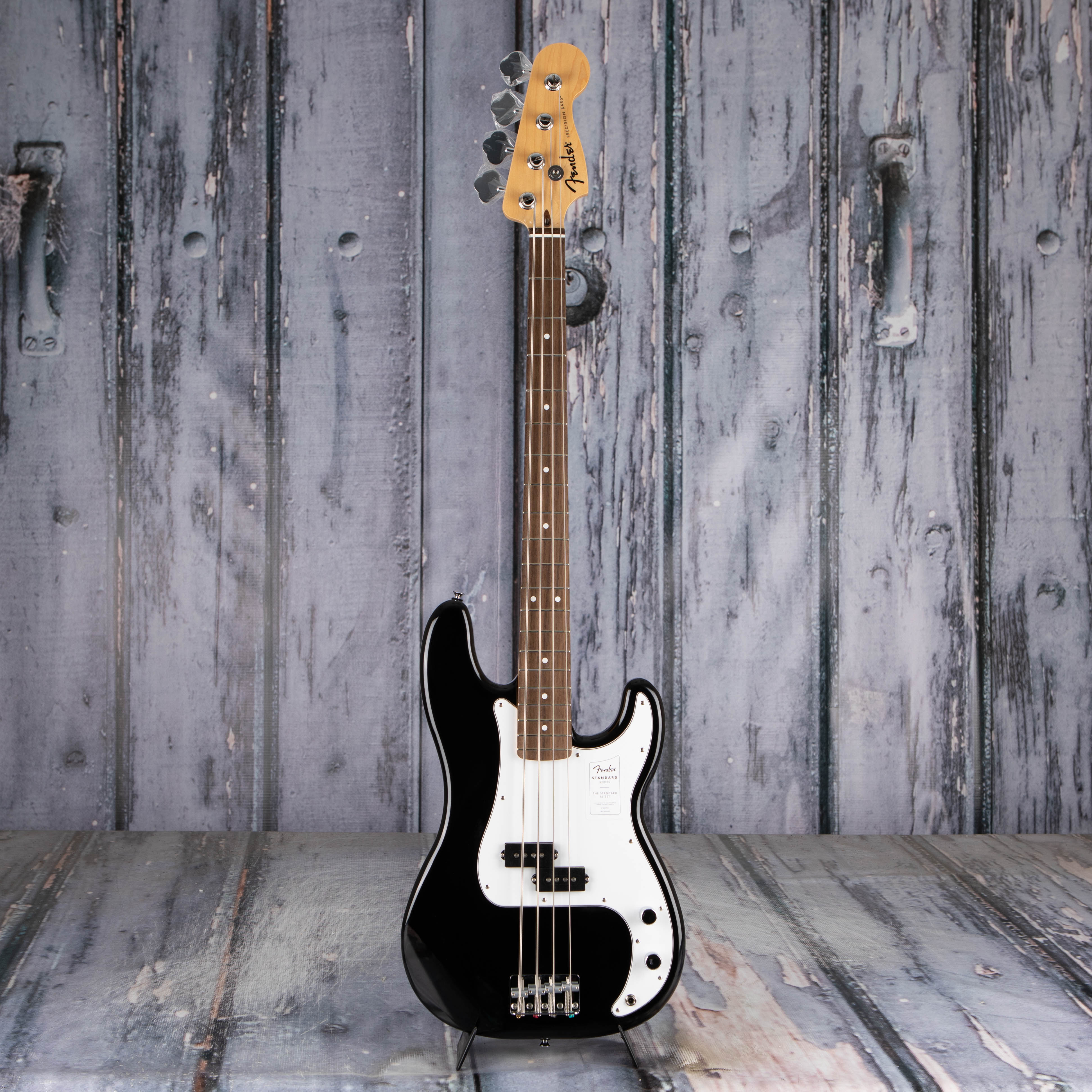 Fender Standard Precision Bass Guitar, Black, front