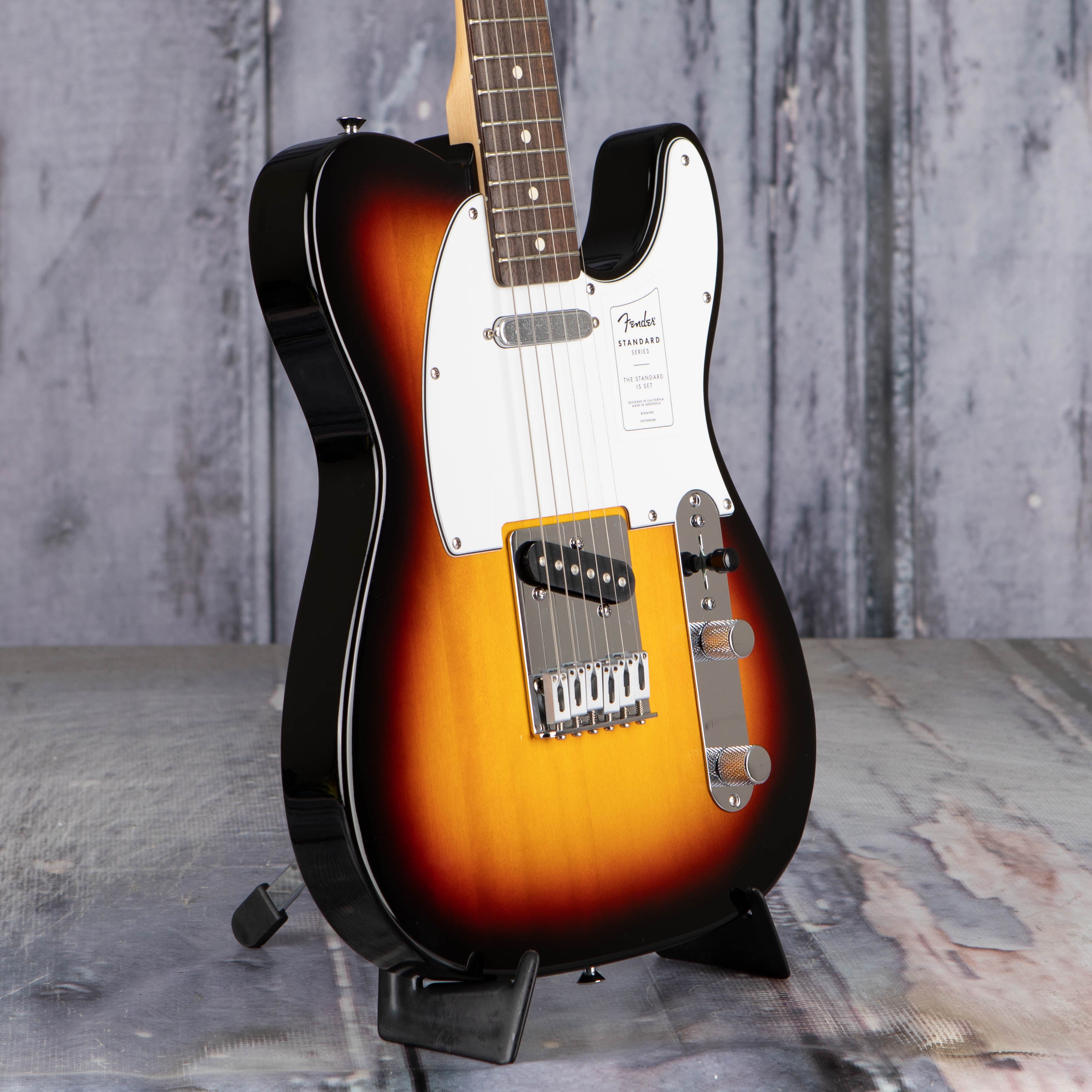 Fender Standard Telecaster Electric Guitar, 3-Color Sunburst, angle