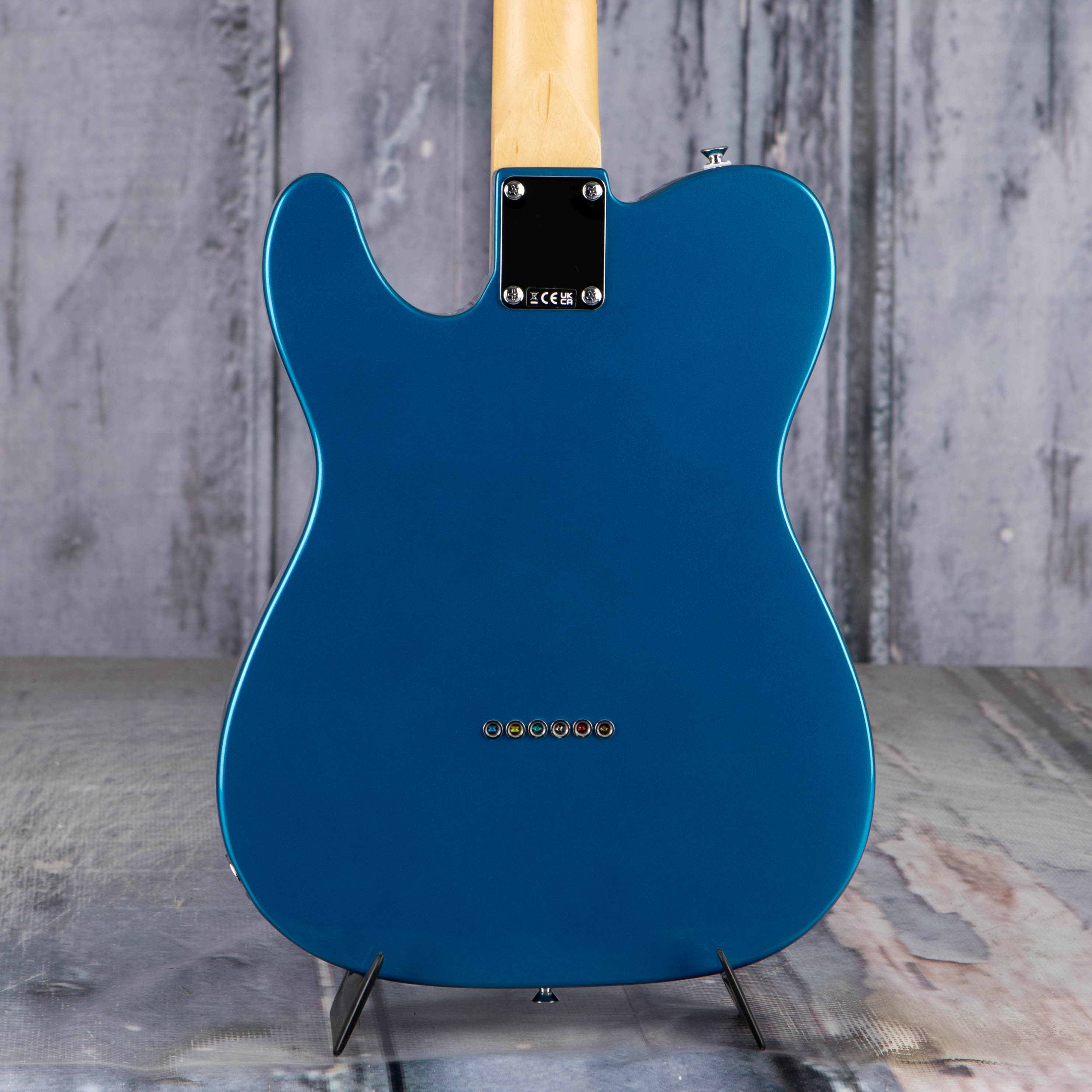 Fender Standard Telecaster Electric Guitar, Aqua Marine Metallic, back closeup