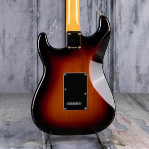 Fender Stevie Ray Vaughan Stratocaster Electric Guitar, 3-Color Sunburst, back closeup