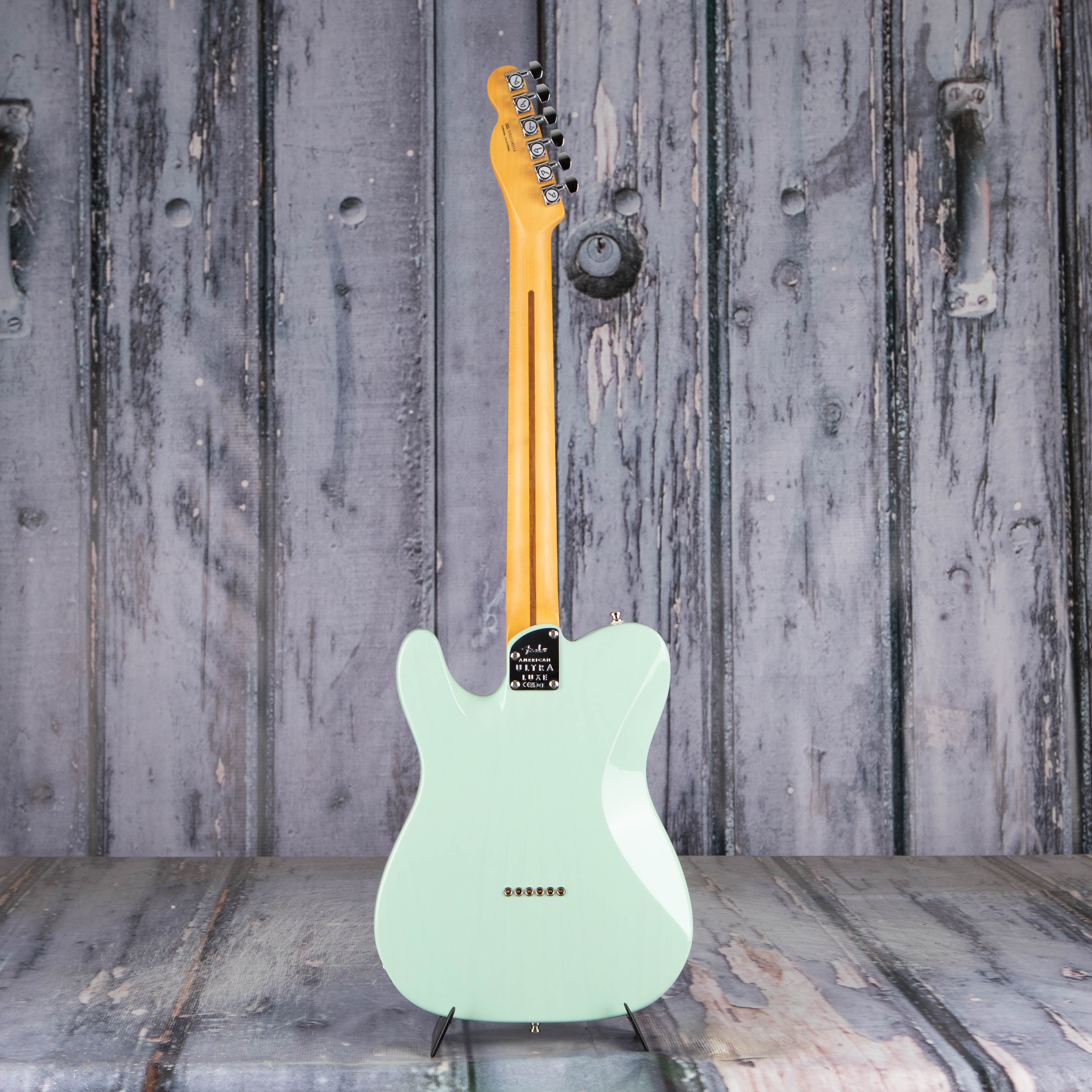 Fender Ultra Luxe Telecaster Electric Guitar, Transparent Surf Green, back