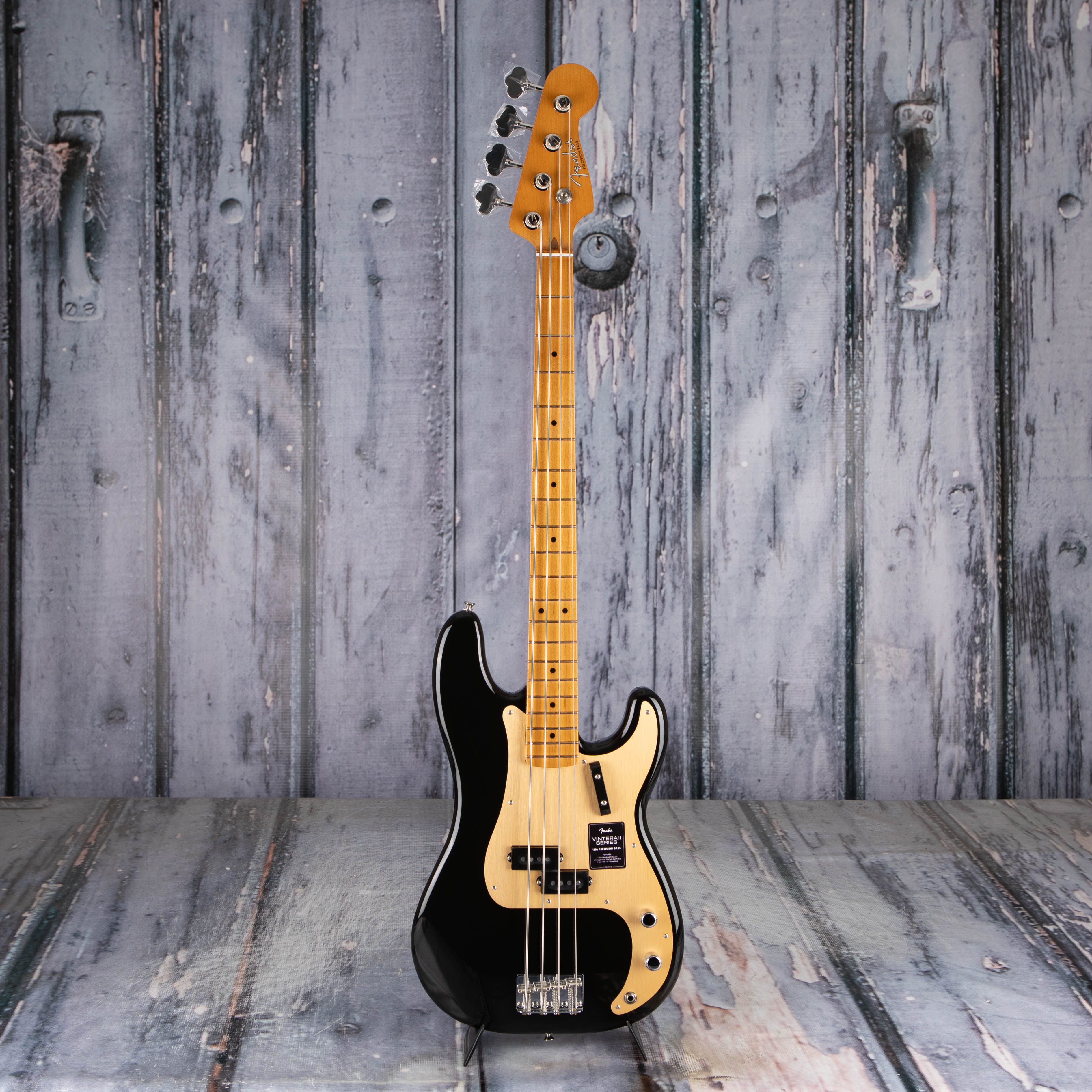 Fender Vintera II '50s Precision Bass Guitar, Black, front