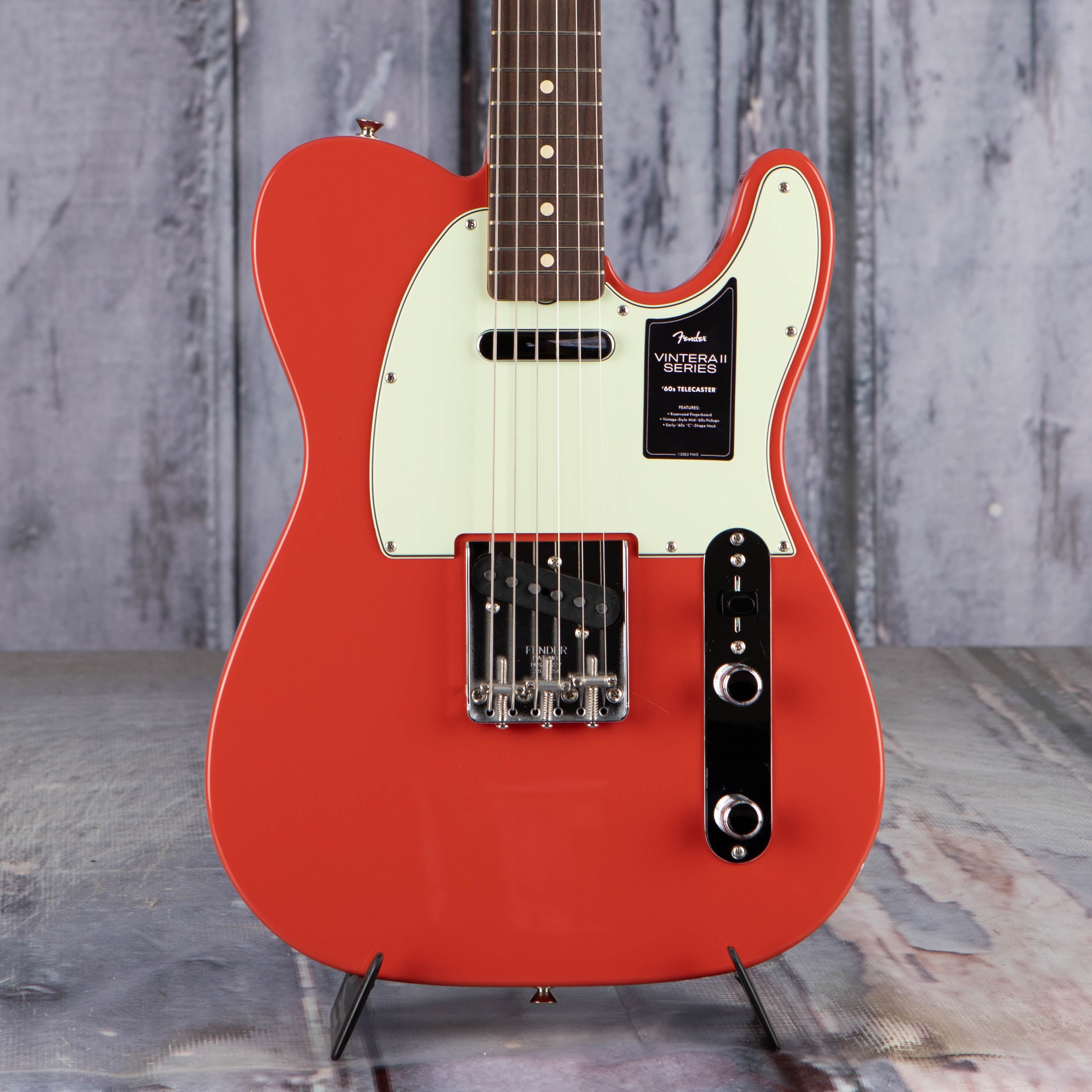 Fender Vintera II '60s Telecaster Electric Guitar, Fiesta Red, front closeup