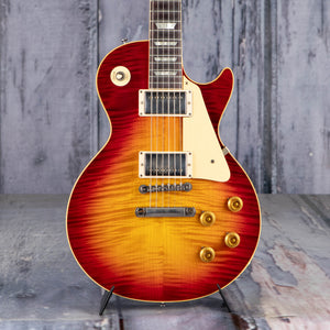 Gibson Custom Shop 1959 Les Paul Standard Reissue Murphy Lab Ultra Light Aged Electric Guitar, Factory Burst, front closeup