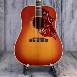 Gibson Custom Shop 1960 Hummingbird Fixed Bridge Acoustic Guitar, Heritage Cherry Sunburst, front closeup