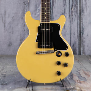 Gibson Custom Shop 1960 Les Paul Special Double Cut Reissue Electric Guitar, TV Yellow, front closeup