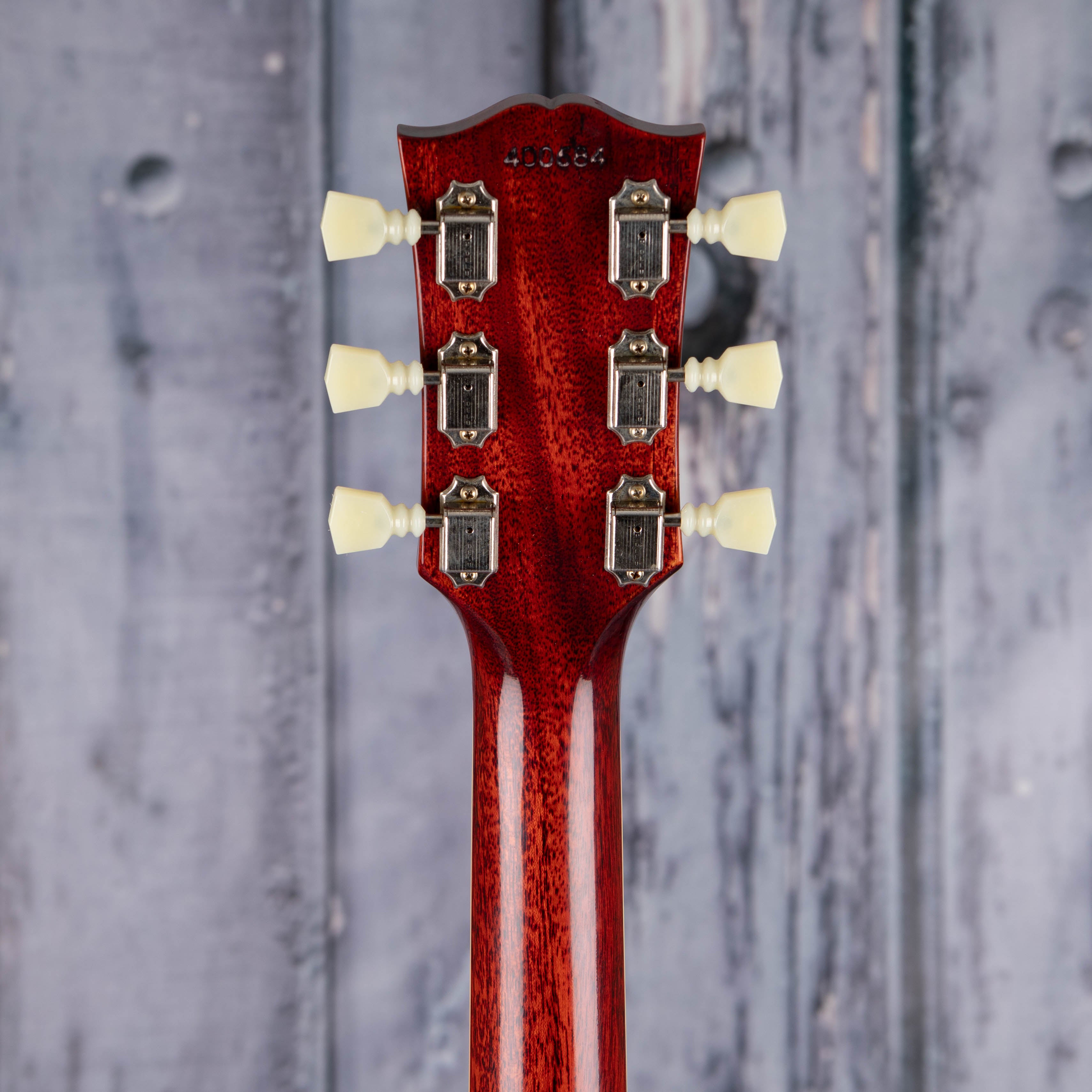 Gibson Custom Shop 1964 SG Standard Reissue W/ Maestro Vibrola VOS Electric Guitar, Cherry Red, back headstock