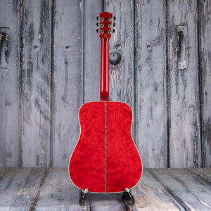 Gibson Custom Shop Hummingbird Standard Quilt Acoustic/Electric Guitar, Vintage Cherry Sunburst, back