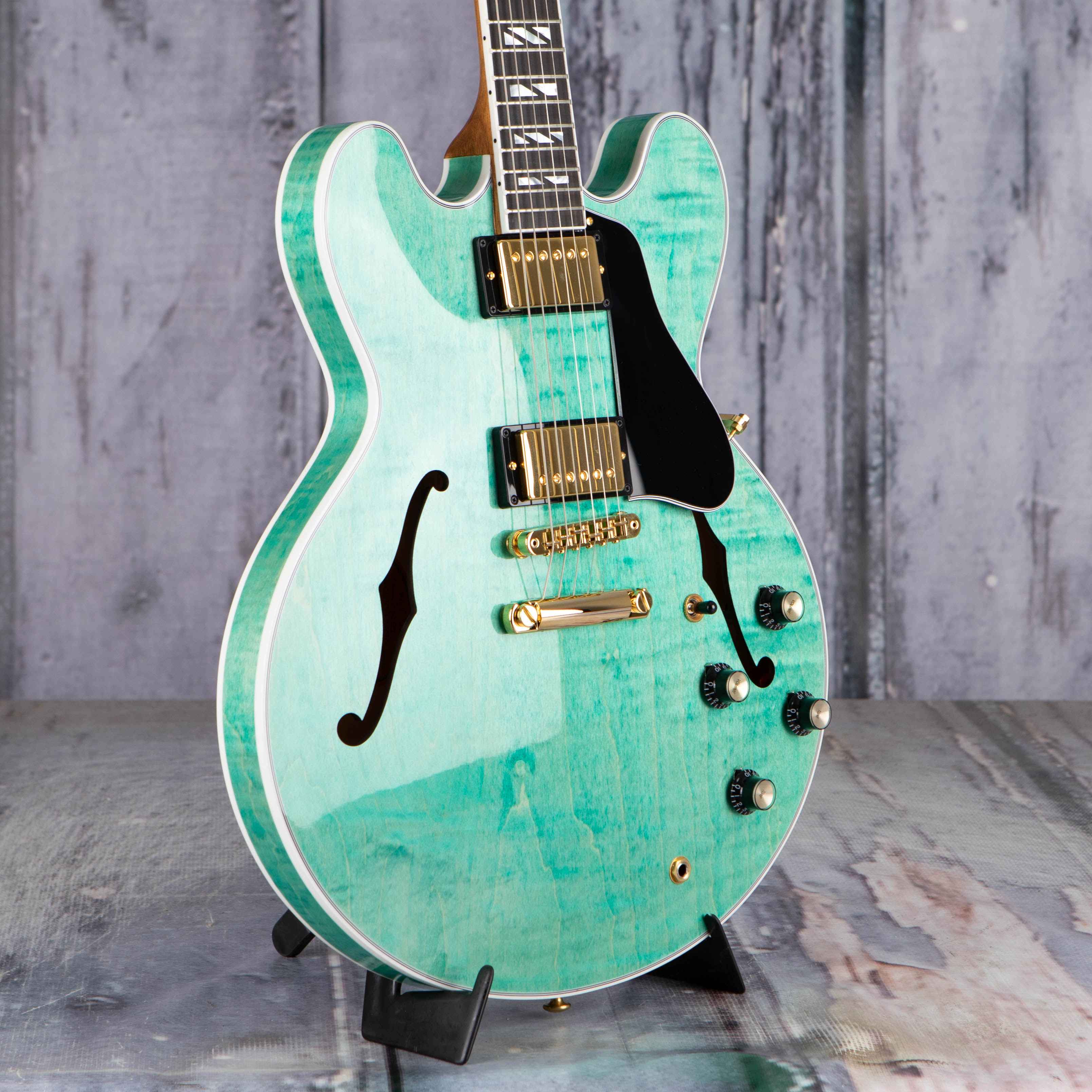 Gibson ES Supreme Semi-Hollowbody Guitar, Seafoam Green, angle