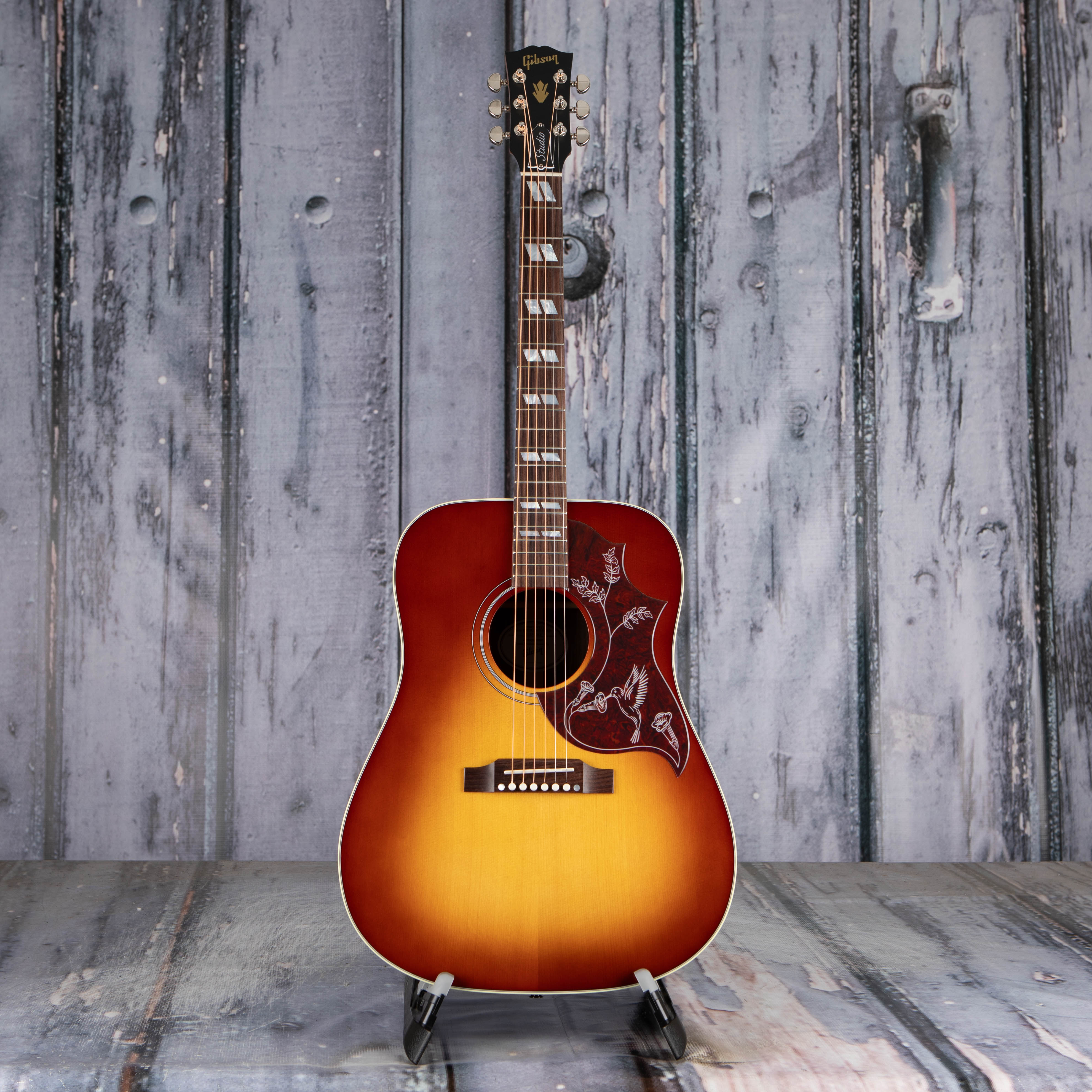 Gibson Hummingbird Studio Rosewood Acoustic/Electric Guitar, Rosewood Burst, front