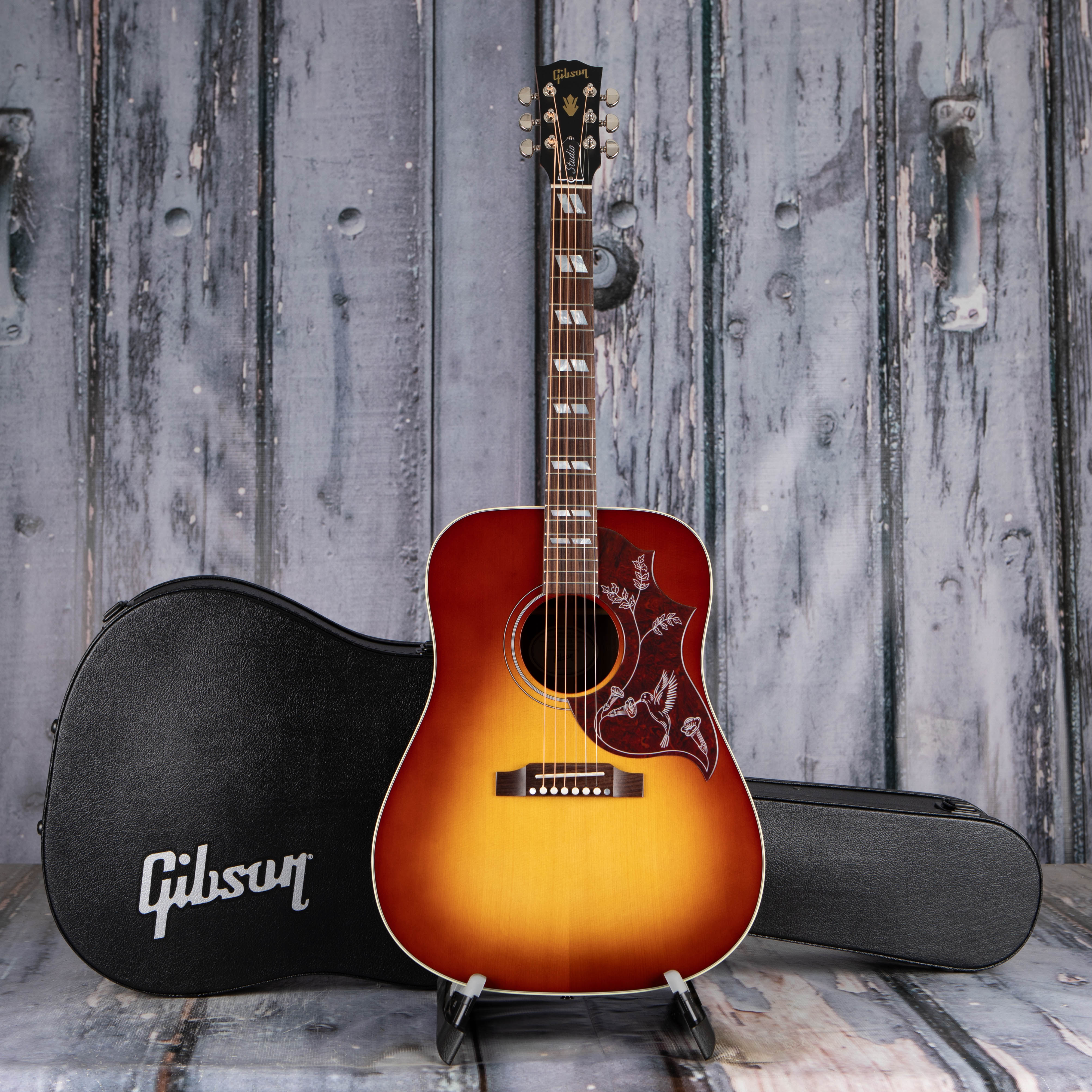 Gibson Hummingbird Studio Rosewood Acoustic/Electric Guitar, Rosewood Burst, case