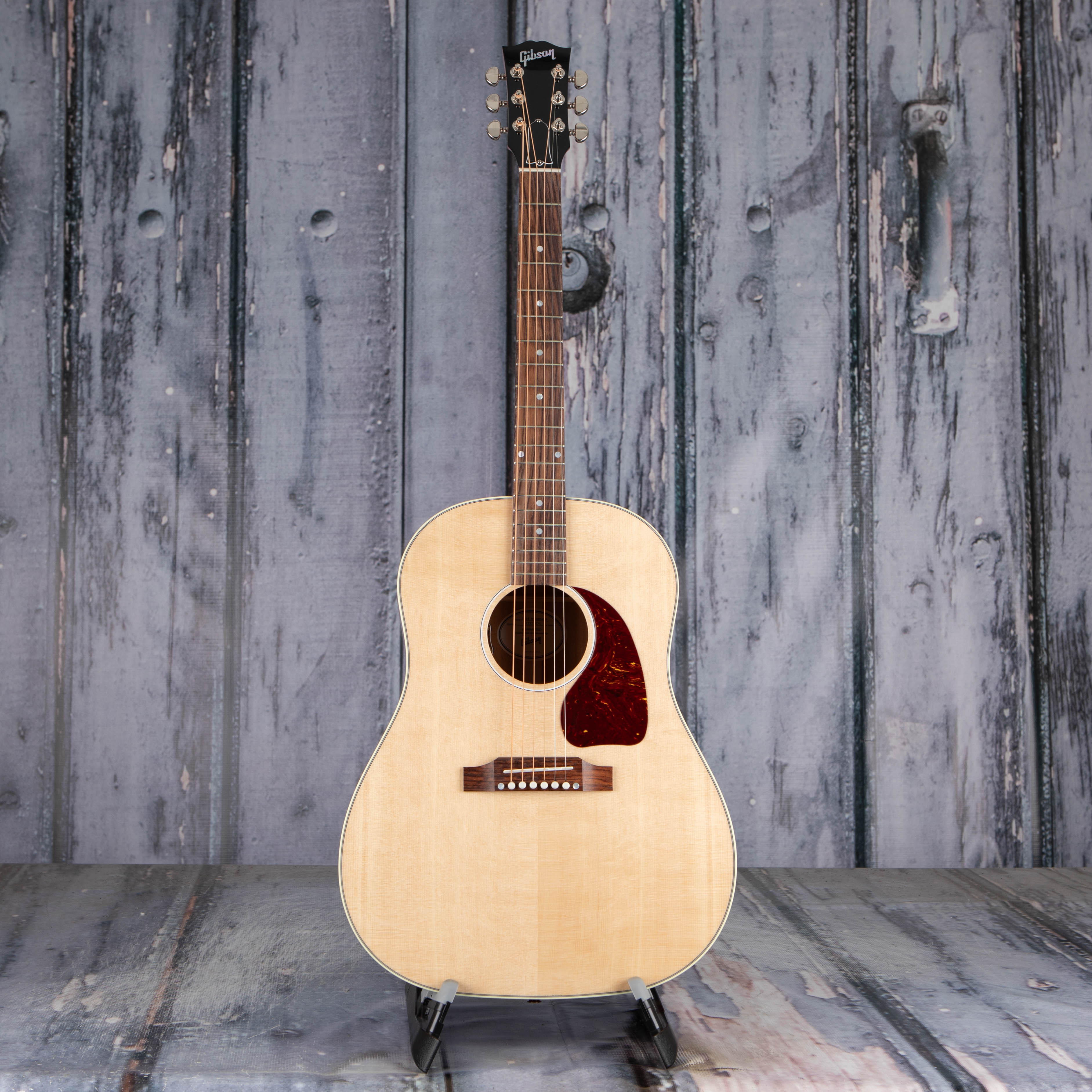 Gibson J-45 Standard Acoustic/Electric Guitar, Antique Natural/Cherry Back, front