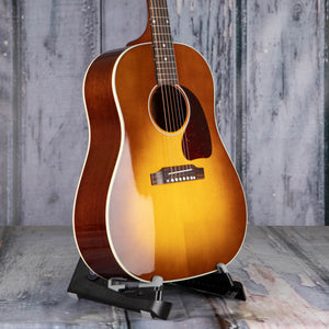 Gibson J-45 Standard Acoustic/Electric Guitar, Honey Burst, angle