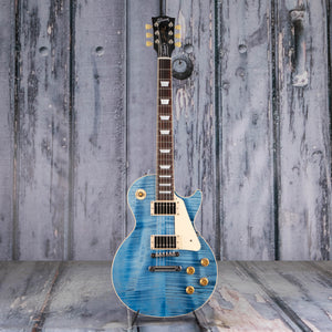 Gibson Les Paul Standard 50s Figured Top Electric Guitar, Ocean Blue, front