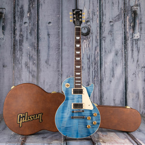 Gibson Les Paul Standard 50s Figured Top Electric Guitar, Ocean Blue, case