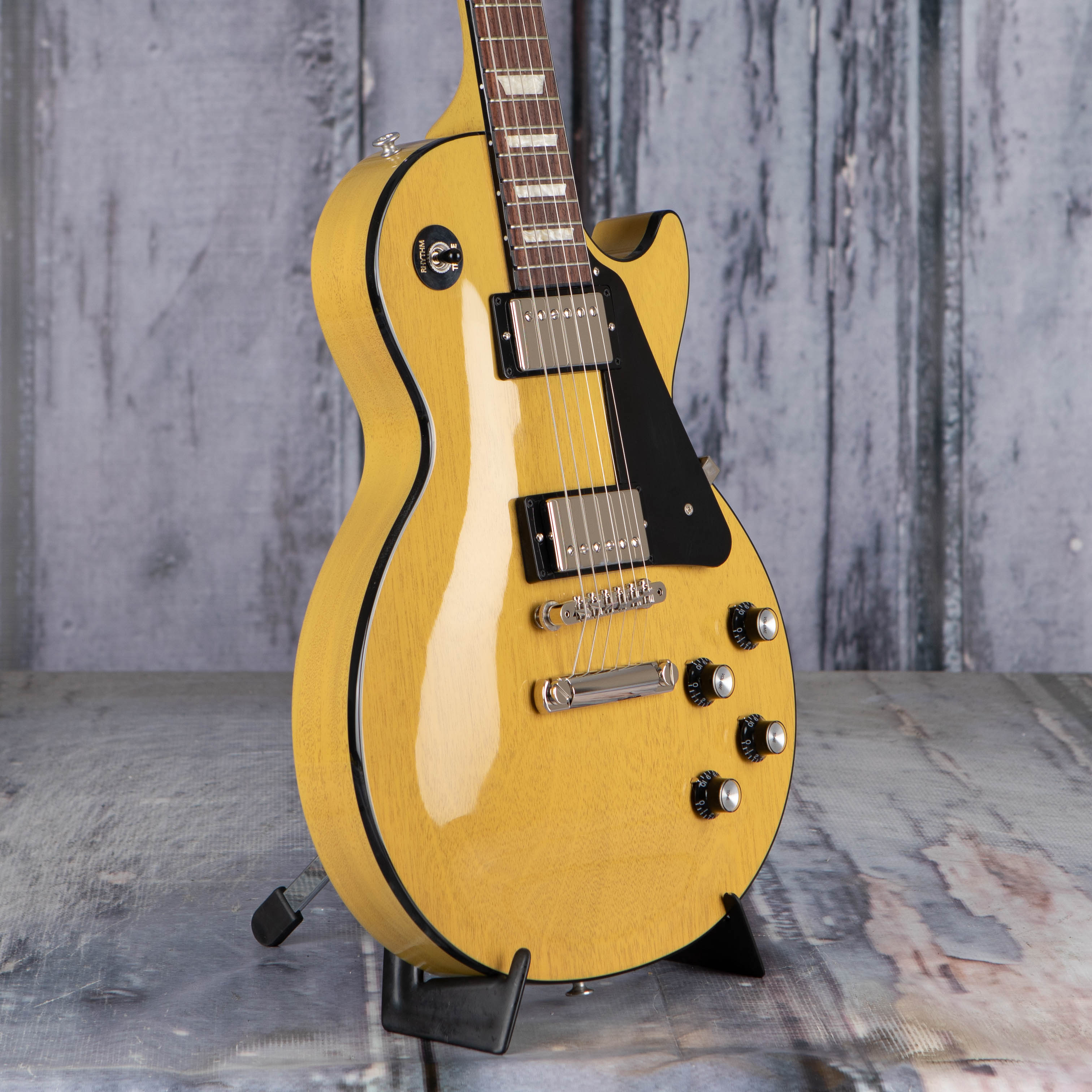 Gibson Les Paul Standard 60s Mahogany Top Electric Guitar, TV Yellow, angle