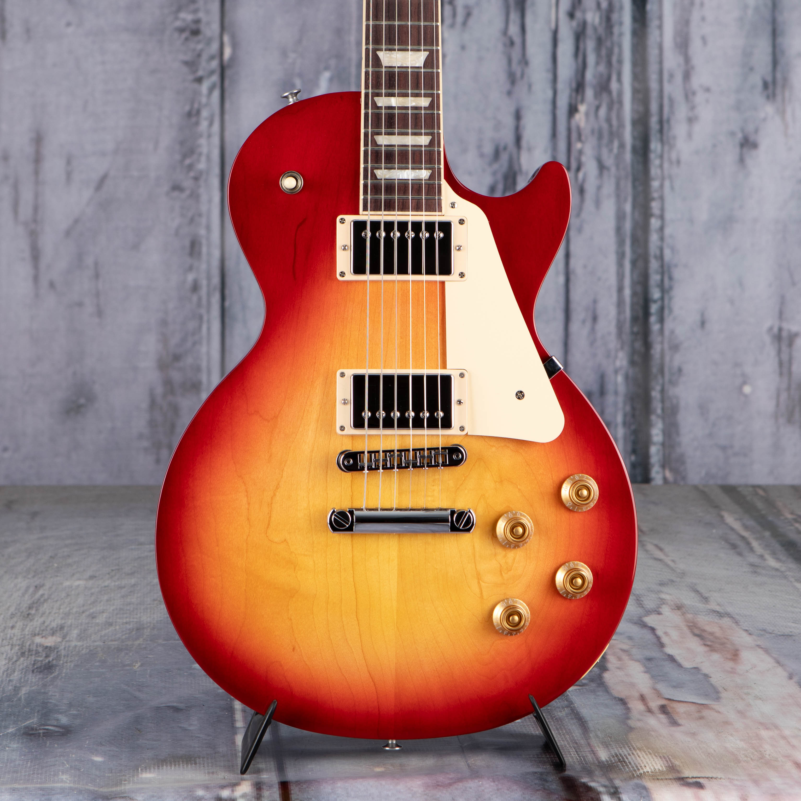 Gibson Les Paul Studio Electric Guitar, Cherry Sunburst, front closeup