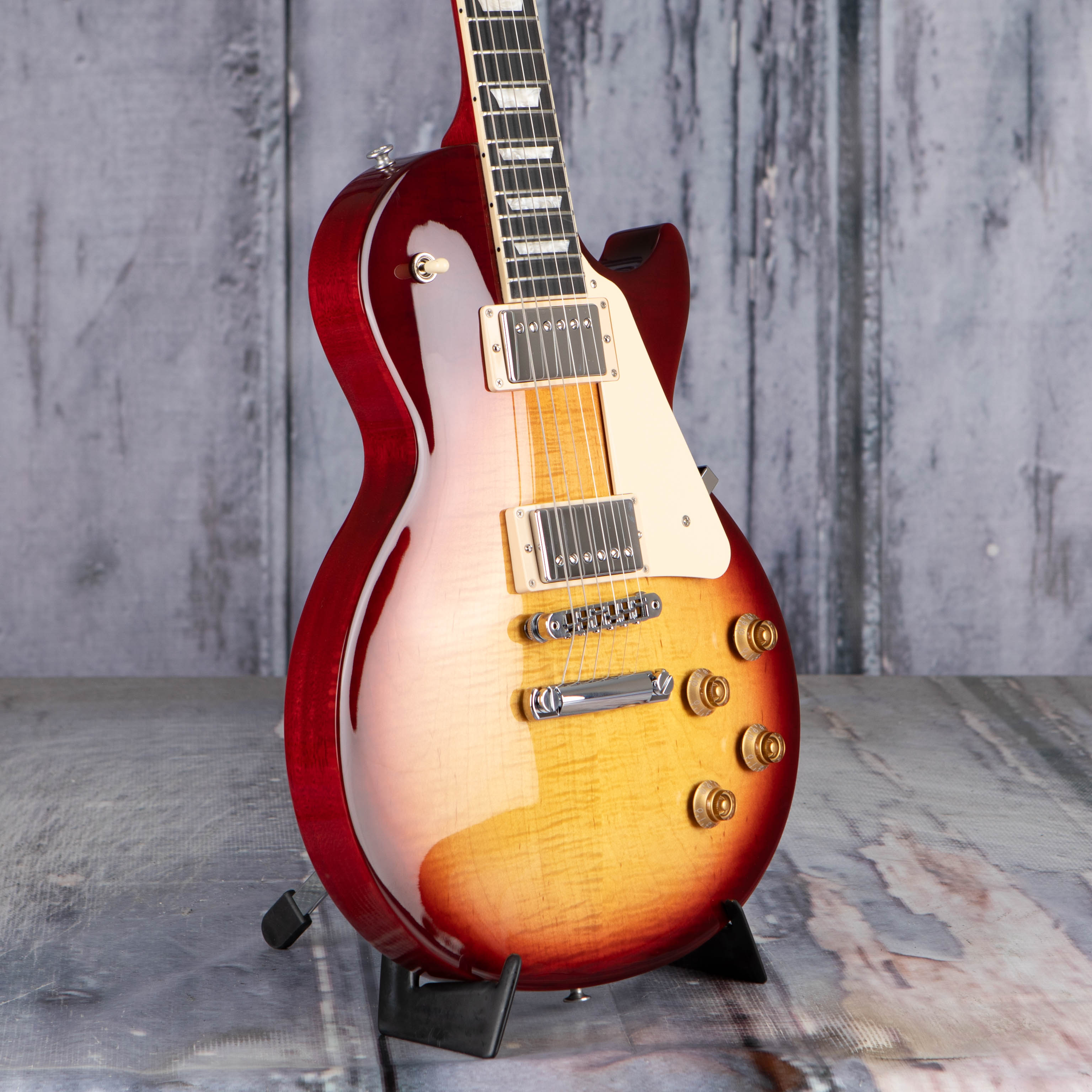 Gibson Les Paul Studio Session Electric Guitar, Bourbon Burst, angle