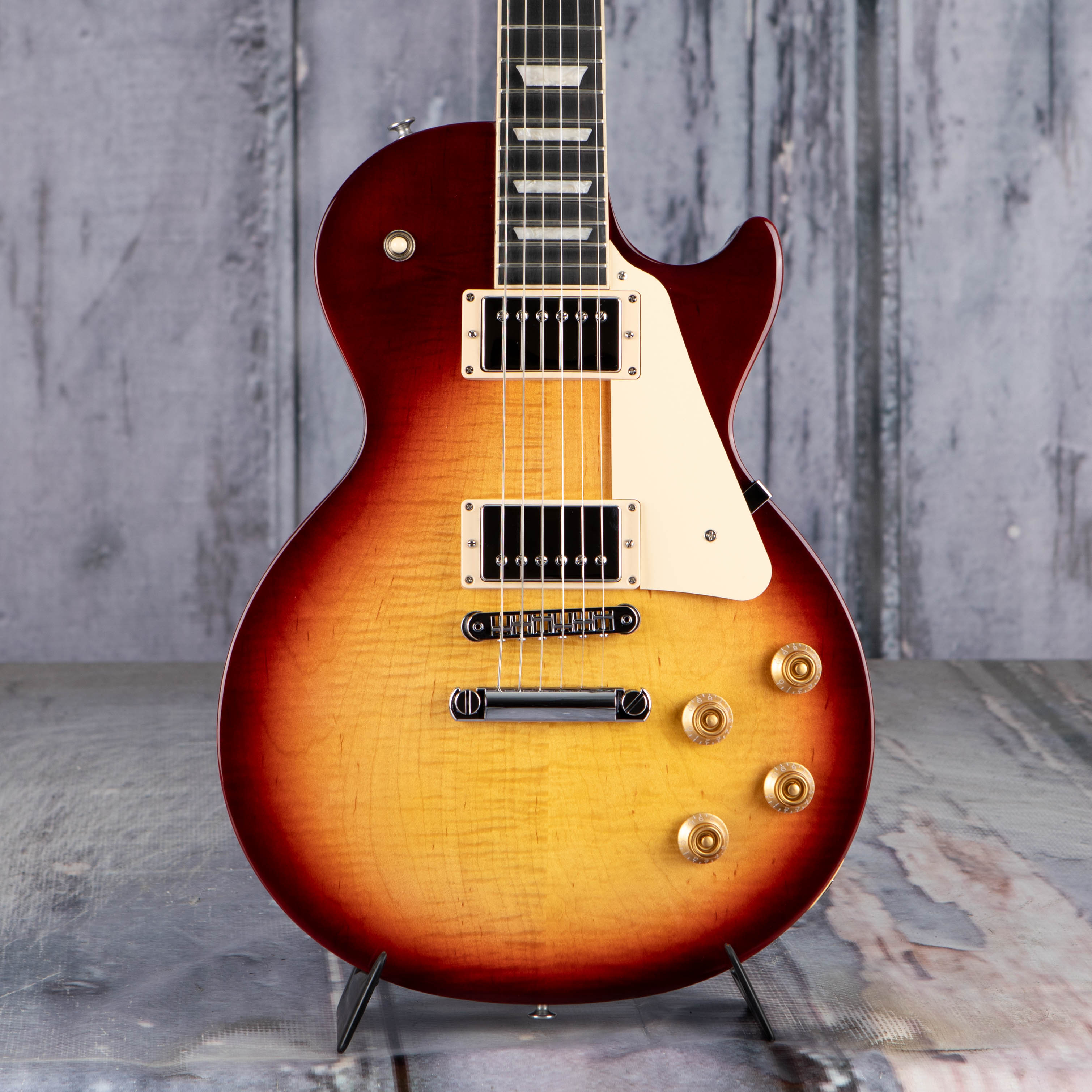 Gibson Les Paul Studio Session Electric Guitar, Bourbon Burst, front closeup