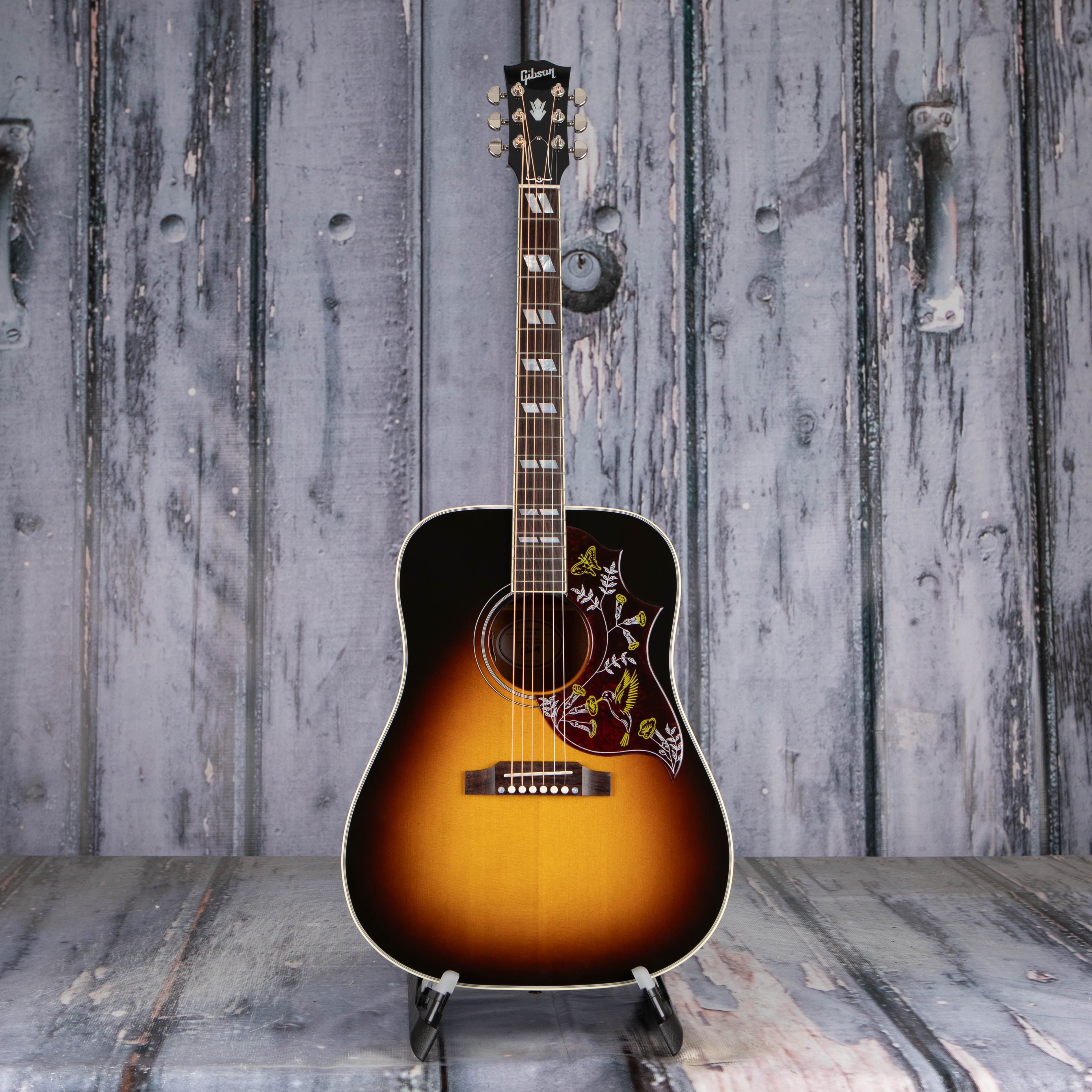 Gibson Montana Hummingbird Standard Acoustic/Electric Guitar, Vintage Sunburst, front