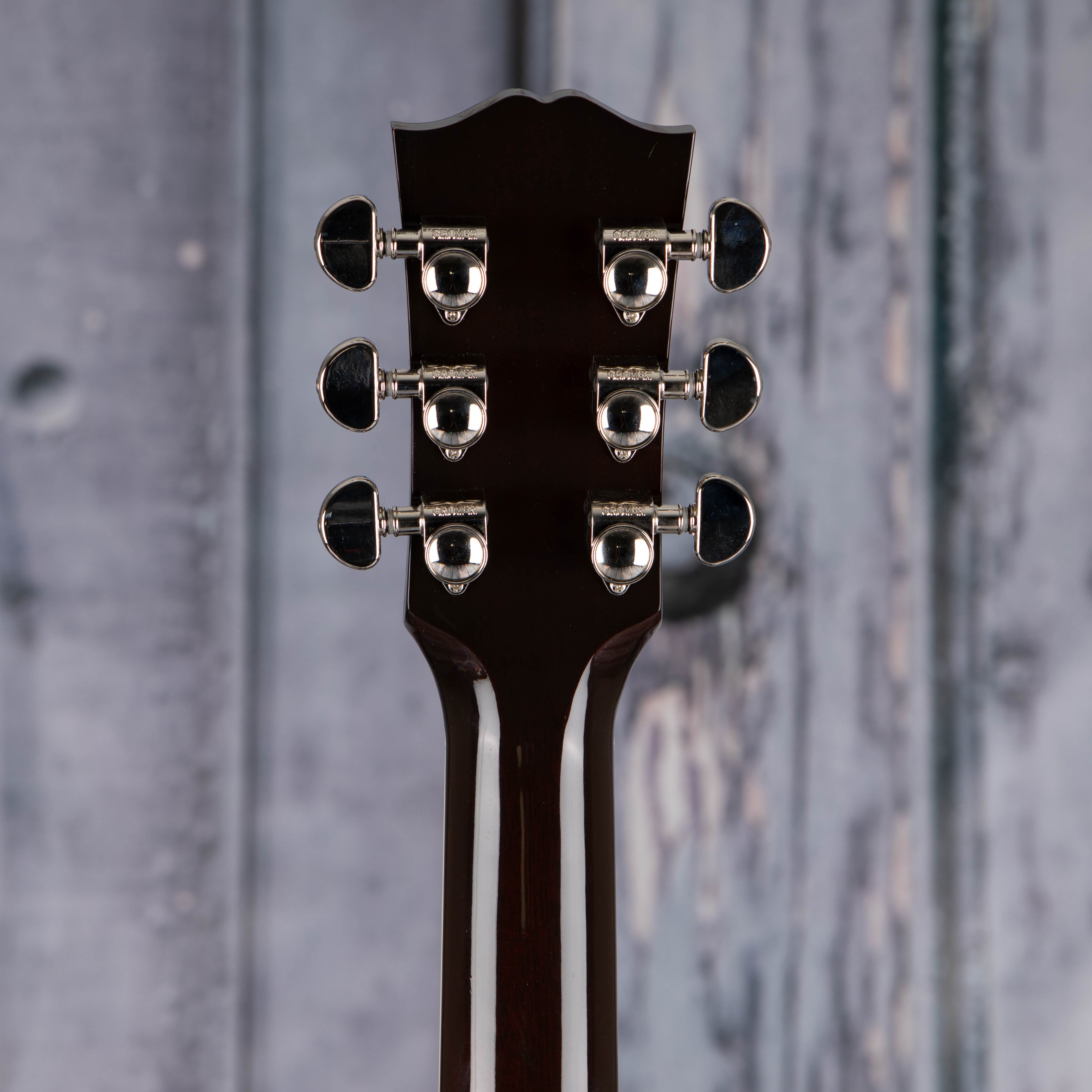 Gibson Montana Hummingbird Standard Acoustic/Electric Guitar, Vintage Sunburst, back headstock