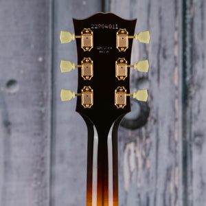 Gibson Montana SJ-200 Original Acoustic/Electric Guitar, Vintage Sunburst, back headstock