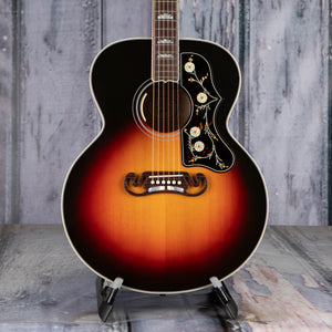 Gibson SJ-200 Standard Acoustic/Electric Guitar, Tri Burst, front closeup